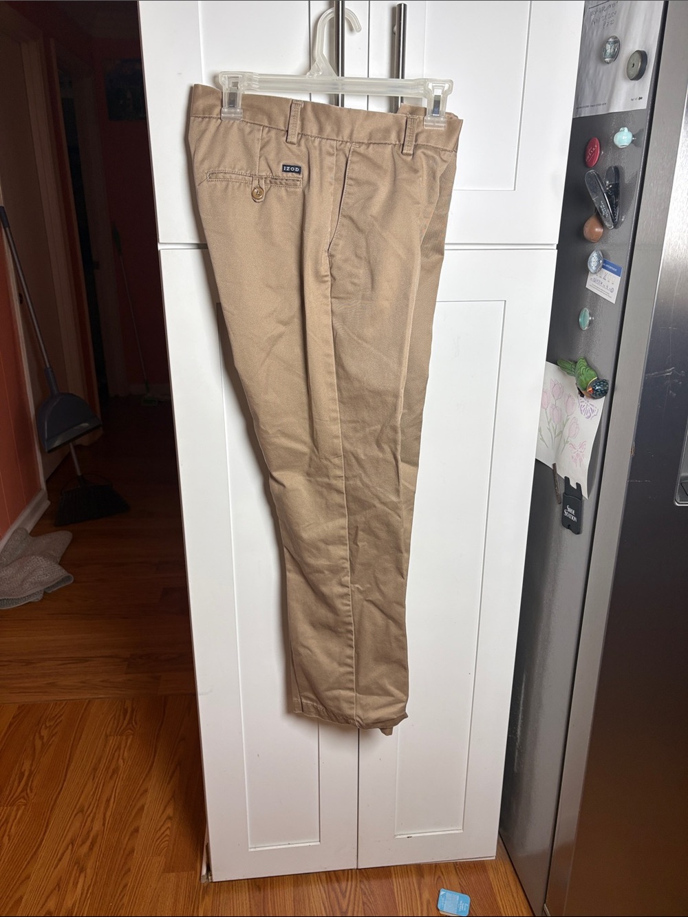 Izod Men’s Flat-Front Chinos in Tan